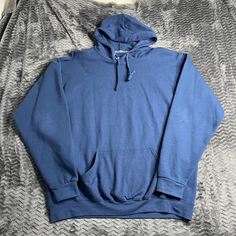 Athletic Mens 2XL Hoodie Sweatshirt Navy Blue